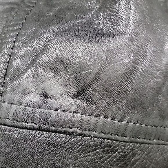 Andrew Marc Soft Black leather Field Jacket - Vintage, drawstring, Men's SZ L - Picture 6 of 15